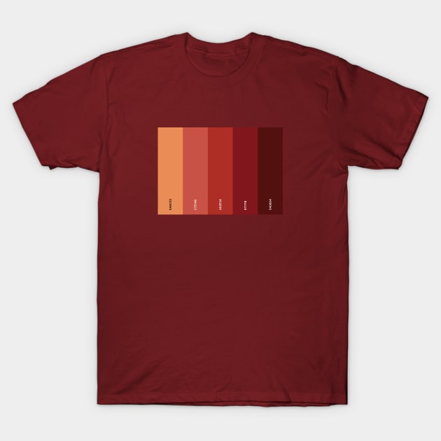 Fire palette T-Shirt by Pacesyte